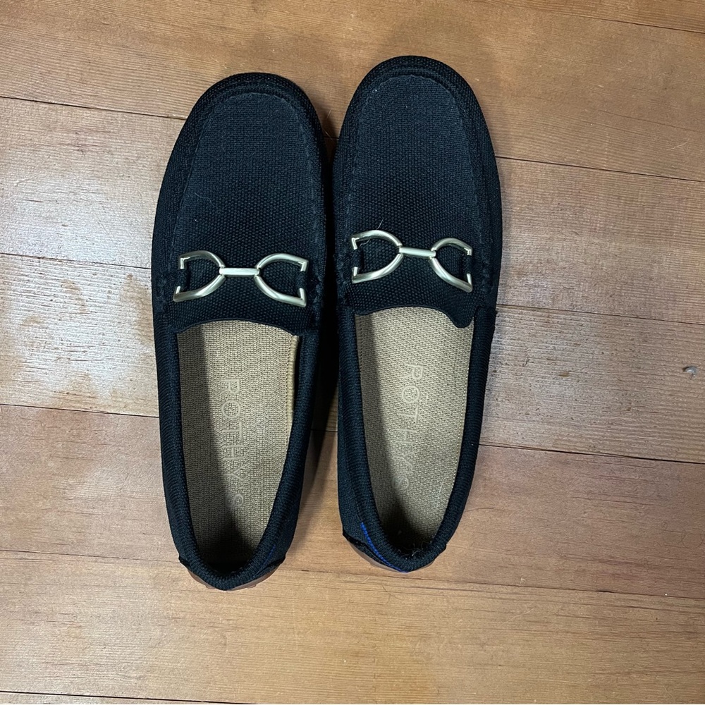Rothy's Black The Double Bit Driver Loafers